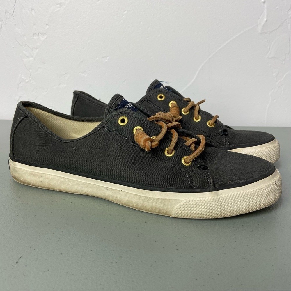 Sperry Top Sider Casual Sneaker Boat Shoes Women's 9M STS90555 Seacoast Black
